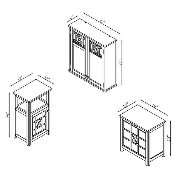 Derby 3Piece Bathroom Set with Wall Mounted Bath Hamper, and