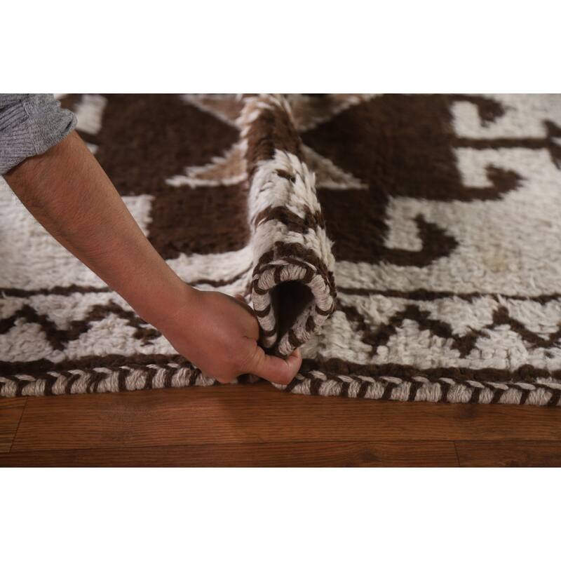 Anatolian Beige Turkish Runner Rug Handmade Wool Carpet - 3'2"x 10'9"