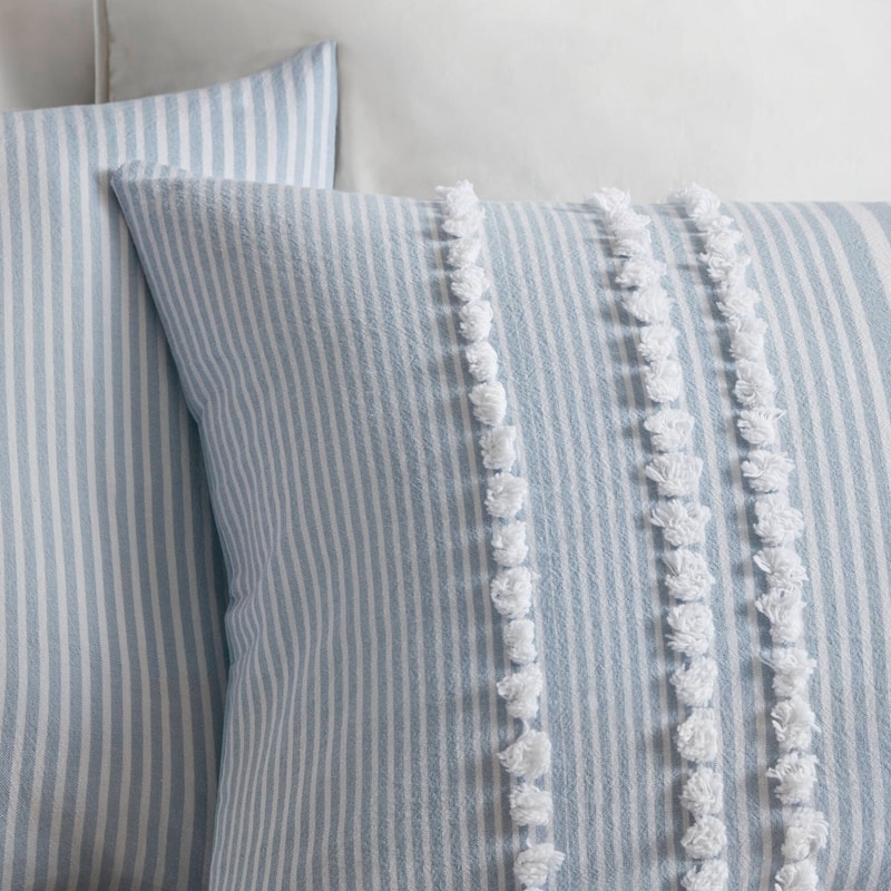 Harbor House Anslee Taupe 3 Piece Cotton Yarn Dyed Duvet Cover Set