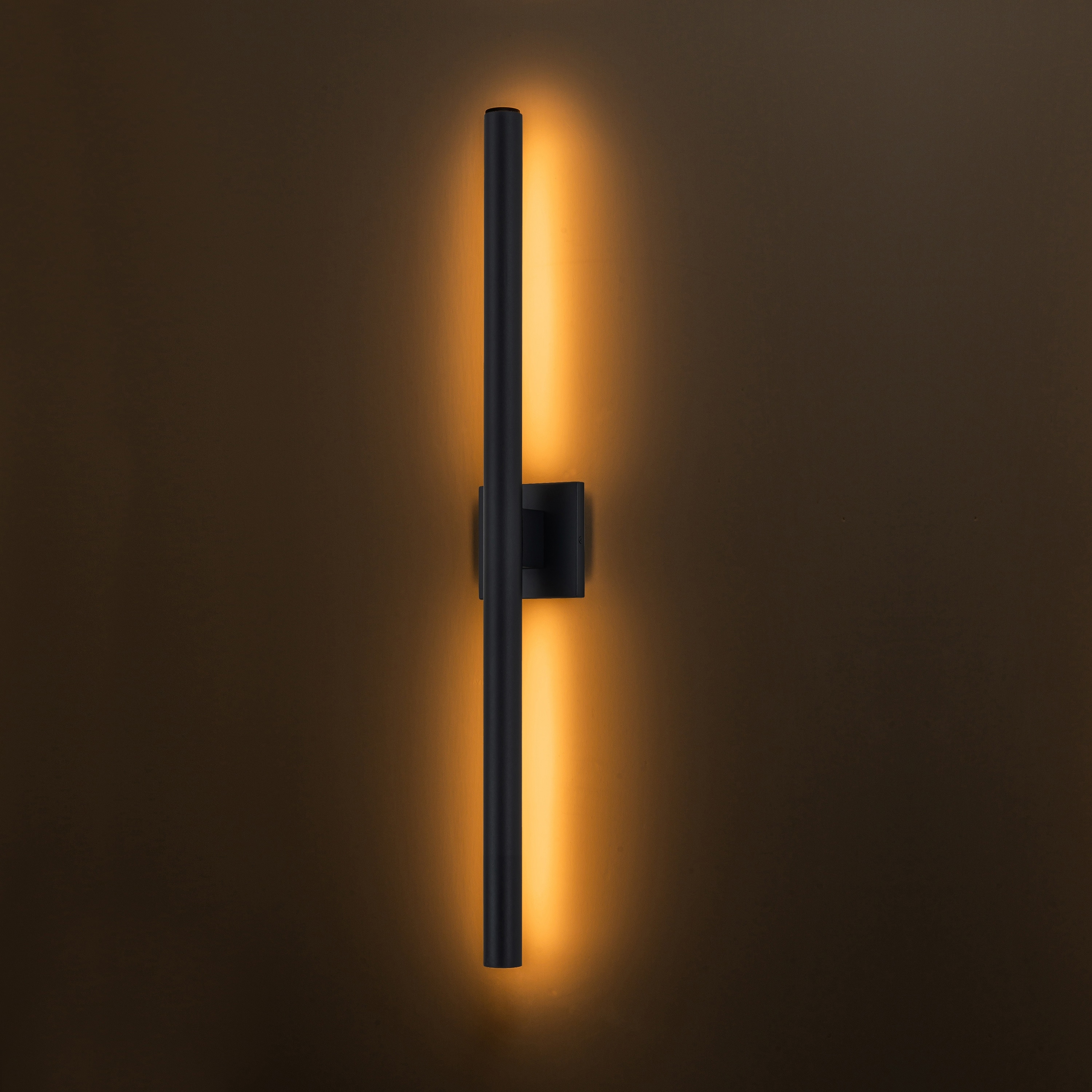 C Cattleya 2-Light Matte Black Dimmable Modern LED Outdoor Wall Sconce