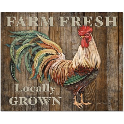 CounterArt FARM FRESH ROOSTER 3mm Heat Tolerant Tempered Glass Cutting Board 15" x 12" Made in the USA Dishwasher Safe