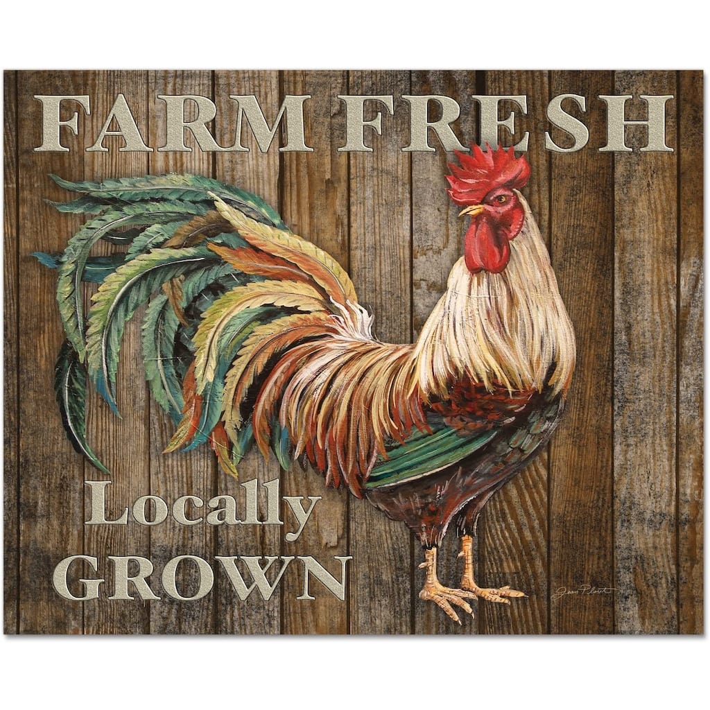 CounterArt FARM FRESH ROOSTER 3mm Heat Tolerant Tempered Glass Cutting Board 15" x 12" Made in the USA Dishwasher Safe