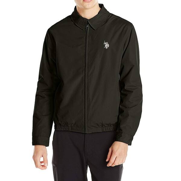 Shop U S Polo Assn Mens Jacket Black Size Xl Golf Full Zip