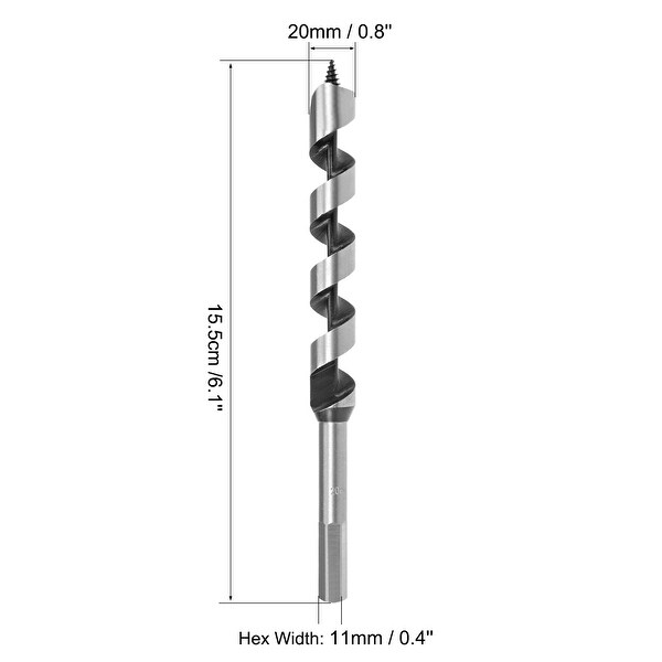 Auger Drill Bit for Wood Hex Shank 20mm 