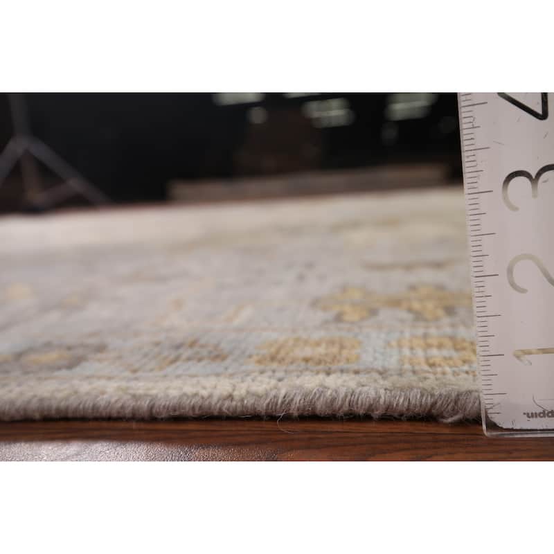 Oushak Indian Area Rug Hand-Knotted Wool Carpet - 8'2"x 9'10"