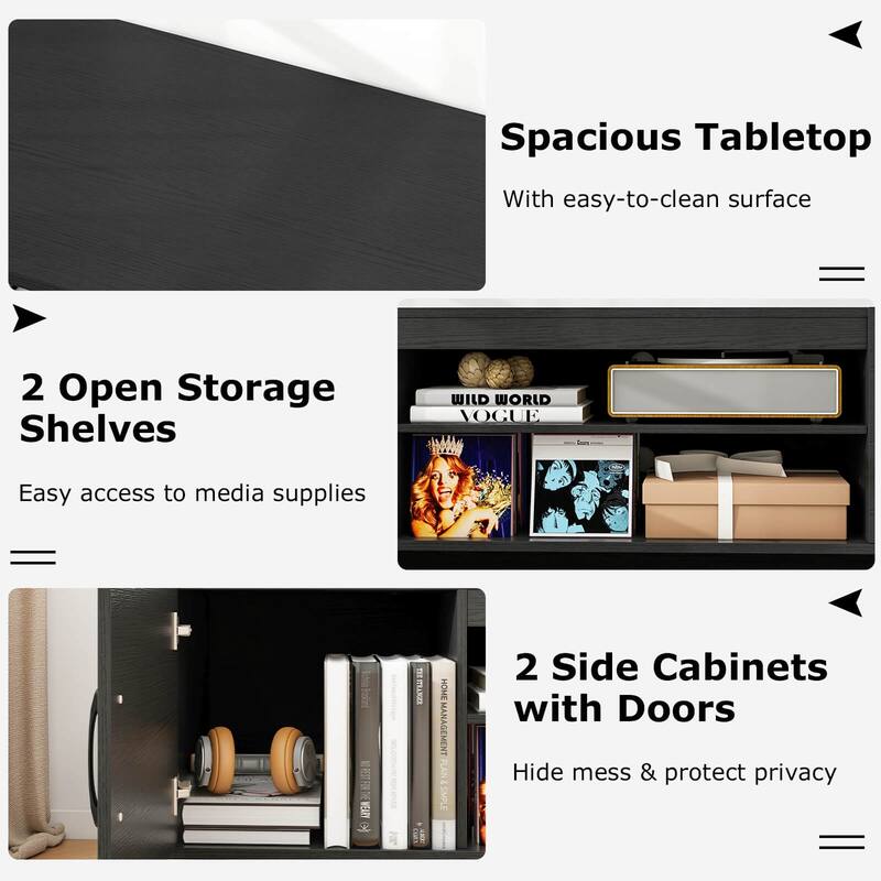 Costway TV Stand for 70" TVs Modern Entertain Center with Power Outlet - See Details
