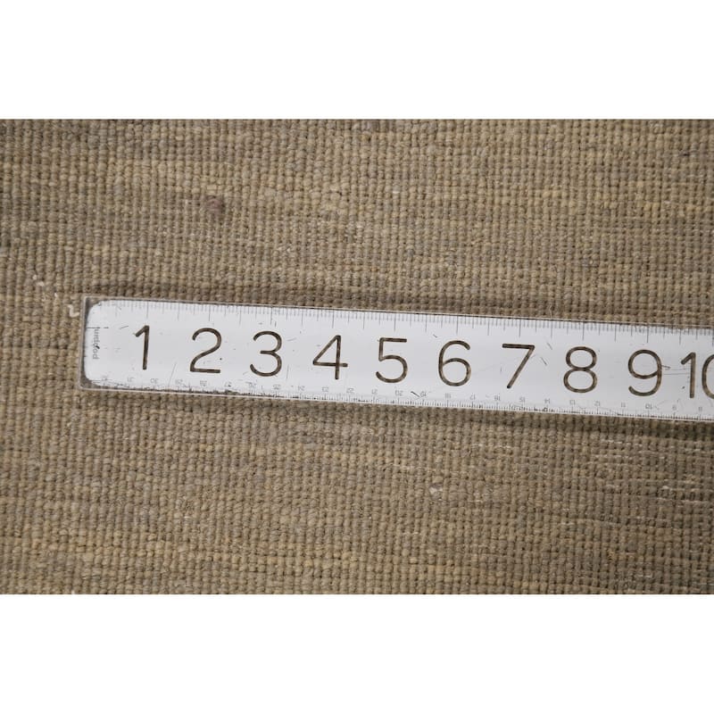 Hand Knotted Oriental 100% Wool Carpet Modern Solid Greys & Charcoal Gabbeh Area Rug - 4' 4'' X 3' 4''
