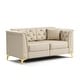 preview thumbnail 17 of 36, GDFStudio - Multi-Size Faux Leather 6-Seat Chesterfield Modular Sofa Set with Metal Trim & 6 Pillows