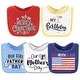preview thumbnail 5 of 4, The Peanutshell Baby First Holiday Bibs Set for Boys or Girls, Terry Cloth, Feeding, Drooling, 10 Pack