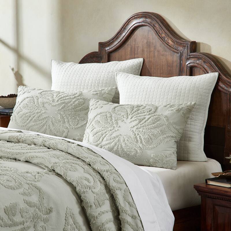 Better Trends Rylee Collection 100% Cotton Tufted Floral Design Bedspread Set-Smooth, Durable, Machine Washable & Tumble Dry