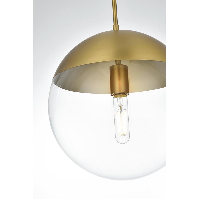 Elegant Lighting Eclipse Single Light 12" Wide Pendant with Clear