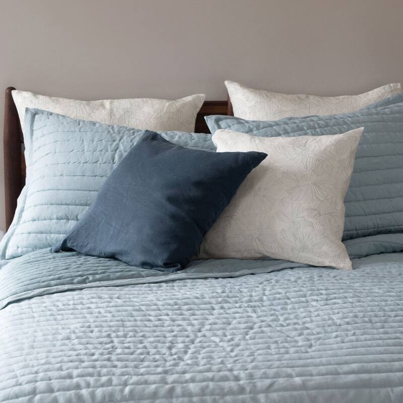 French Linen Pillow with Removable Sham by BOKSER HOME