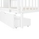 preview thumbnail 9 of 32, Elegant Full over Full Bunk Bed Wooden Kids Bed with Two Storage Drawers,Ladder,Guardrails for Bedroom