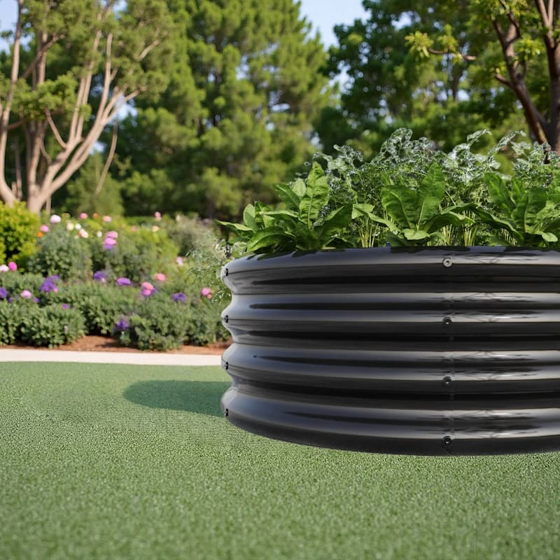 Galvanized Metal Raised Garden Bed for growing vegetables herb flowers