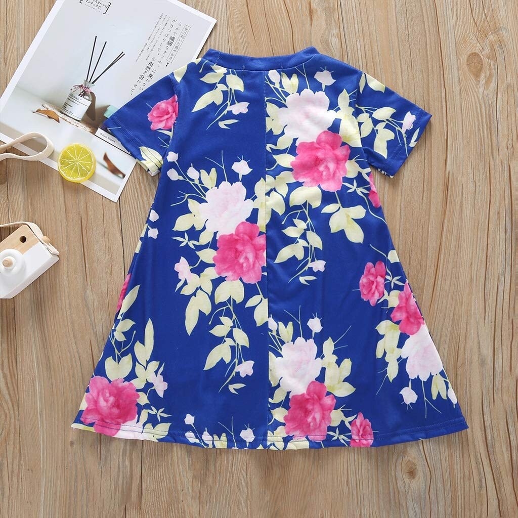 Shop Parent Child Dress Family Clothes Outfits Mommy And Me Blue