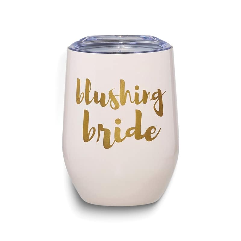 Curata Blushing Bride Stainless Steel Wine Travel Tumbler