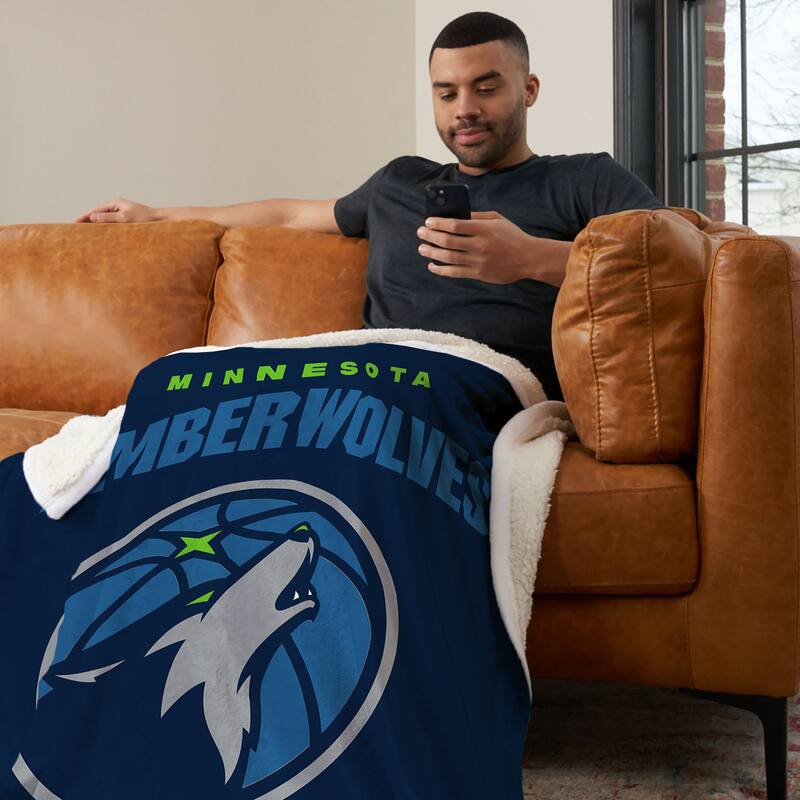 NBA High Block Silk Touch Sherpa Throw Blanket