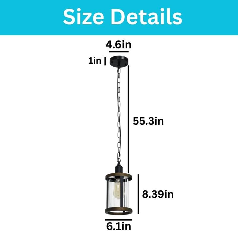 19.65” Light bulb coffee light fixture metal, rattan hallway light