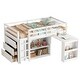 preview thumbnail 8 of 18, White Rubber Wood Loft Bed with Drawer and Pulling -Out Desk,Twin Size
