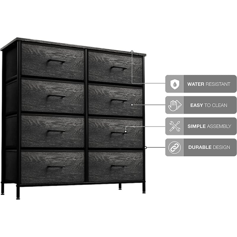 Dressers for Bedroom with 8 Drawers, Chest of Drawers for Bedroom