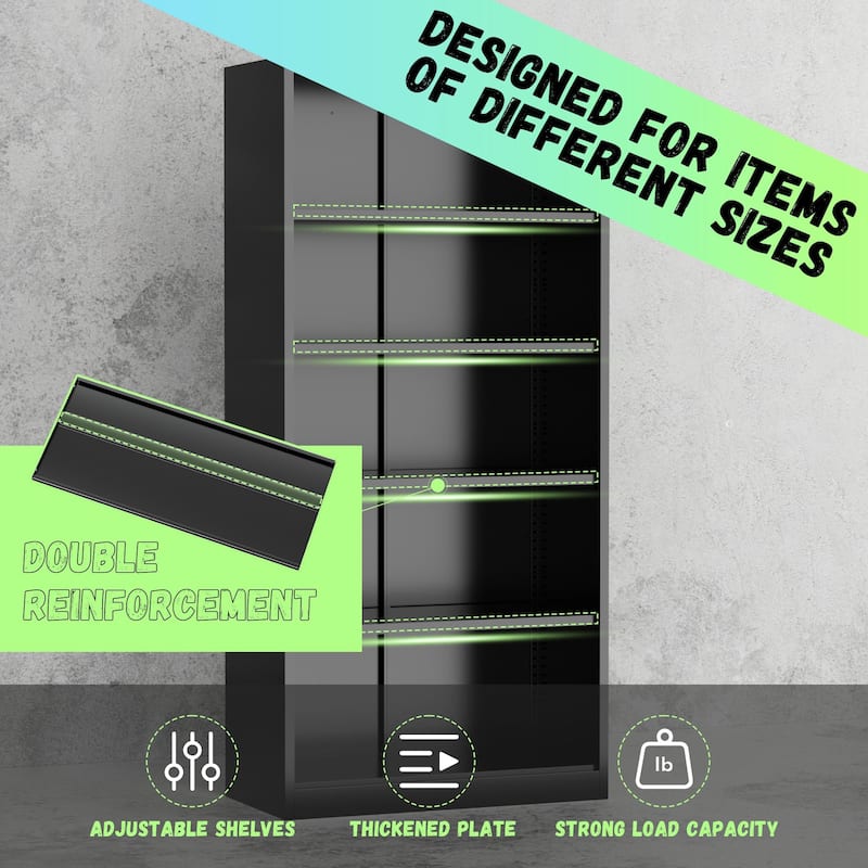 71'' H x 32'' W Metal Garage Storage Cabinet with Locking Doors and Adjustable Shelves