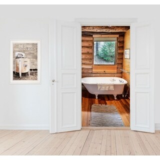 TrendyDecor4U Contemporary "Laundry Room" Framed Print Wall Art by Lori Deiter
