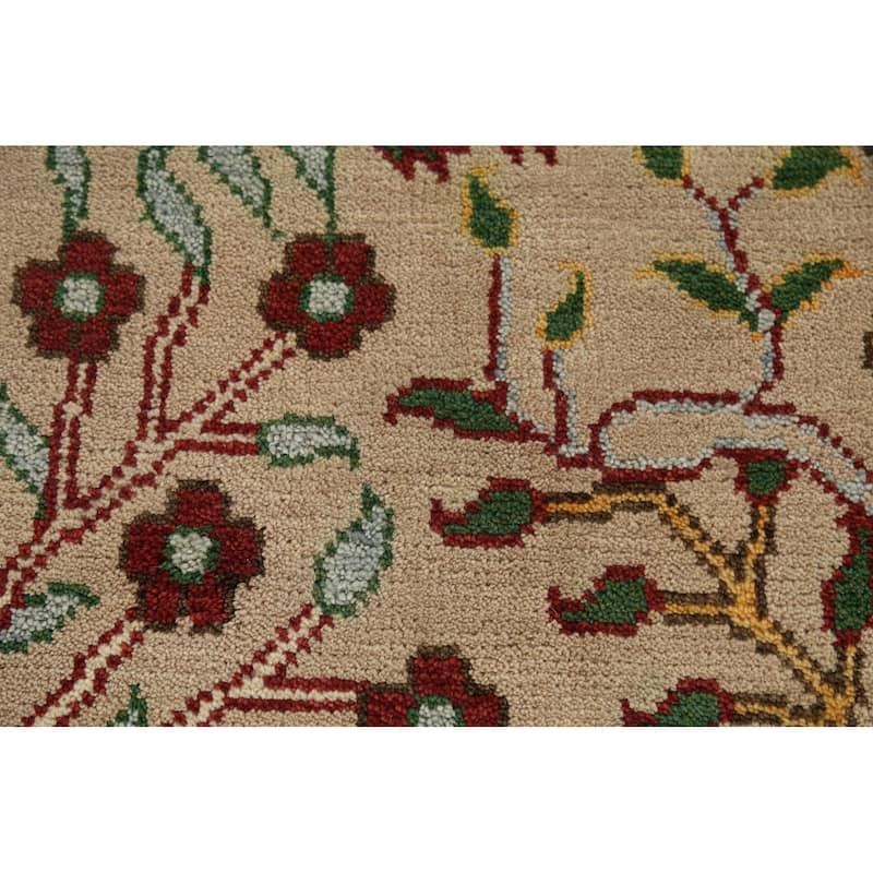 Animals Design Ziegler Indian Accent Rug Handmade Wool Carpet - 2'7"x 6'0"