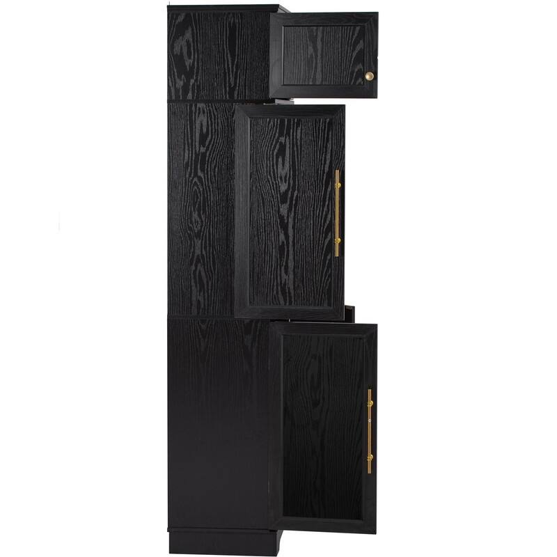 Farmhouse 78.2" Tall Kitchen Pantry Cabinet with Door Shelves, Adjustable Shelves and Hidden Drawer