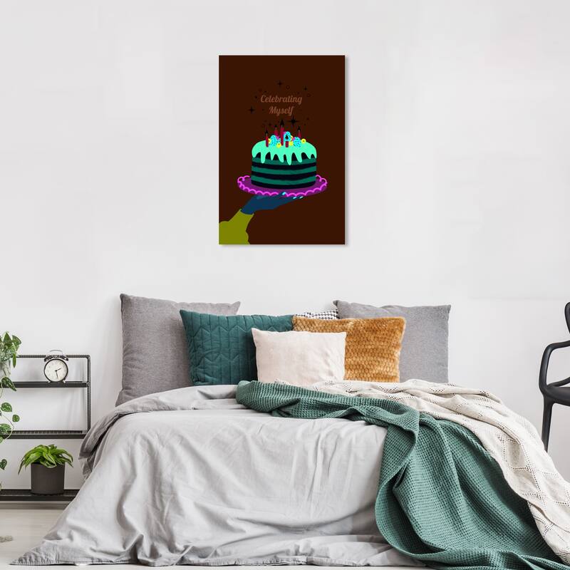 Wynwood Studio Canvas Food and Cuisine My Birthday Blue and Pastel Blue Modern & Contemporary Wall Art Canvas Print - 36 x 24