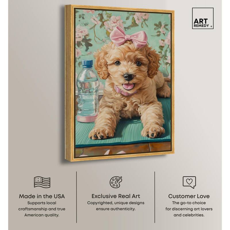 Goldendoodle Dainty Yoga Canvas by Art Remedy