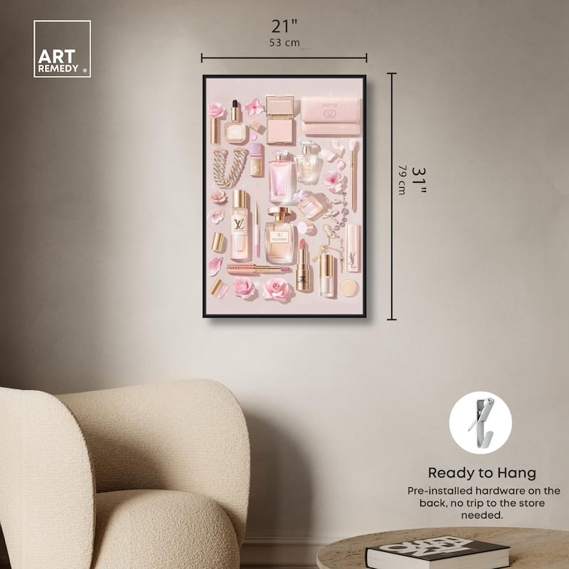 Light Make Up Accessories Canvas by Art Remedy