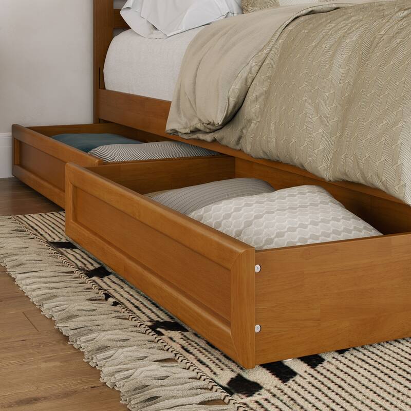 Malta Platform Bed with Panel Footboard and Storage Drawers