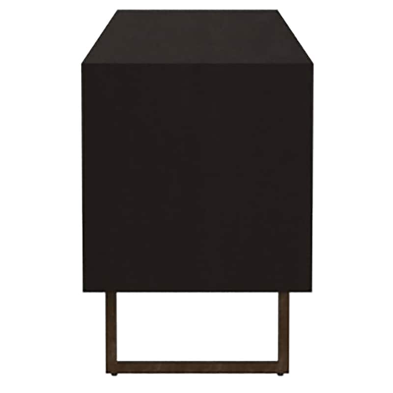 Marsden 2-Door Mango Wood 70" TV Stand Charcoal Black