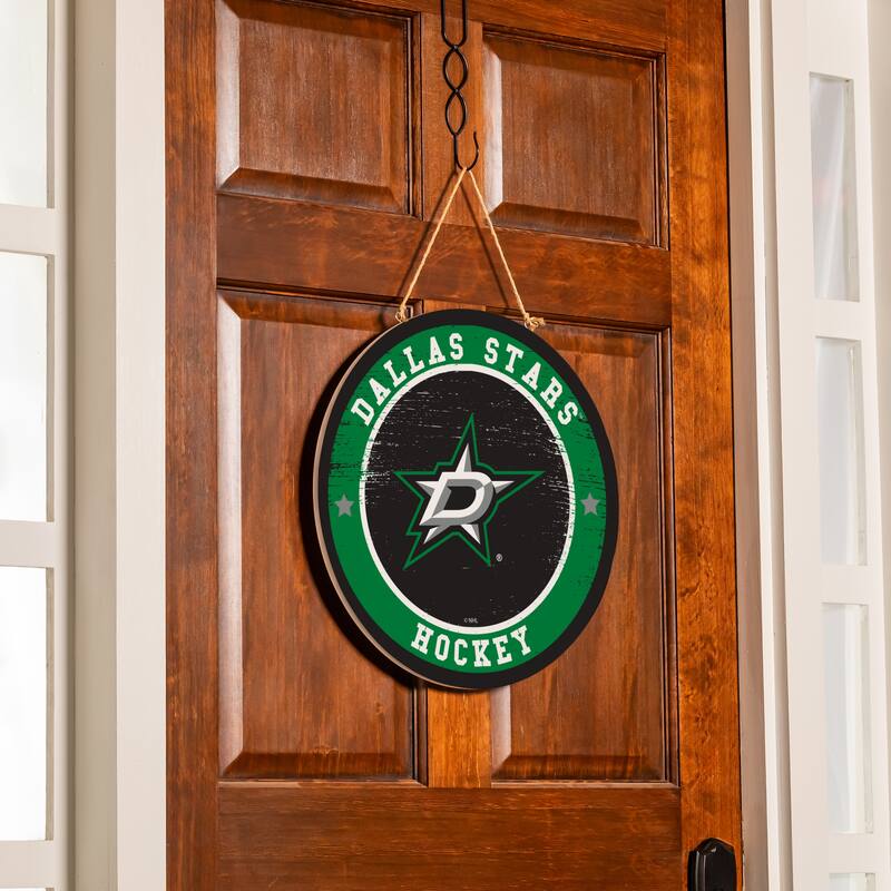 Dallas Stars Wooden Door Decor Wall Sign - Multi-Color - 18 x 18