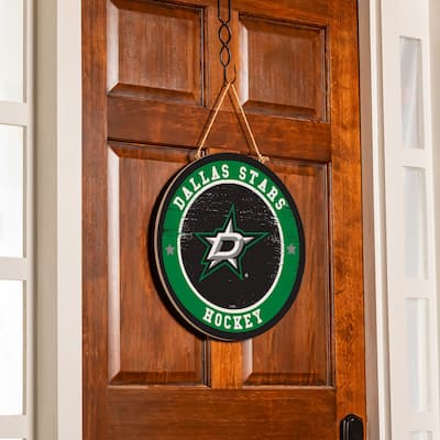 Dallas Stars Wooden Door Decor Wall Sign - Multi-Color