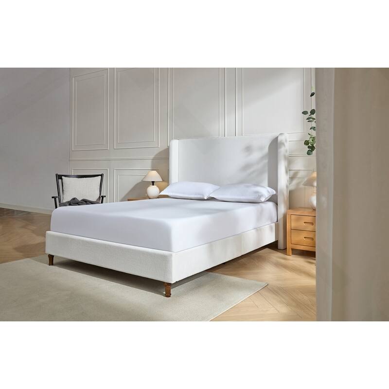 Elegant Upholstered Bed with Advanced Assembly and Sturdy Construction - Queen