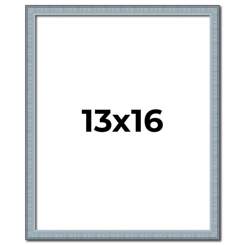 13x16 Frame Rustic Sky Blue Solid Wood Picture Frame | 0.75 Inch