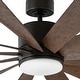 preview thumbnail 14 of 18, Windflower 80 Inch 12 Blade Indoor / Outdoor Smart Ceiling Fan with Six Speed DC Motor and LED Light.