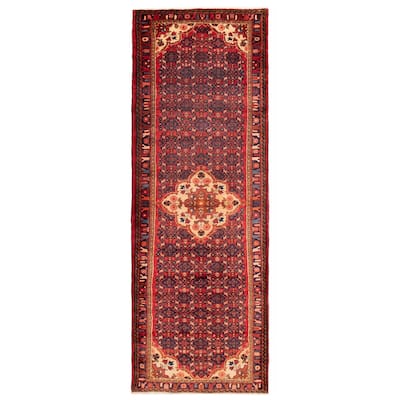ECARPETGALLERY Hand-knotted Andelz Red Wool Rug - 3'9 x 10'11