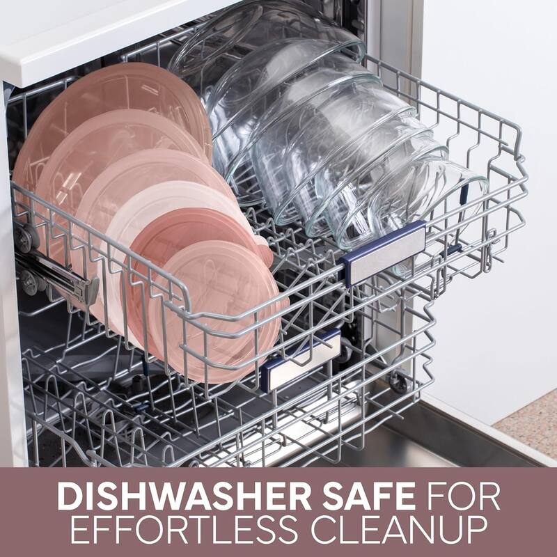 COOK WITH COLOR 12 Pc Glass Nesting Mixing Bowl Set with Lids for Cooking and Prep