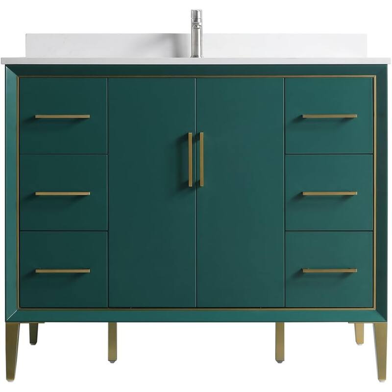 VSD Freestanding Shaker Bathroom Vanity with Cultured Marble Sink