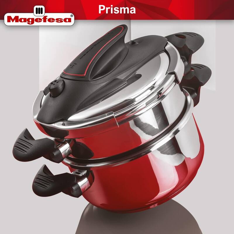 Magefesa Prisma Stainless Steel Pressure Cooker Set - 4.2 & 6.3 Quarts