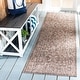 preview thumbnail 81 of 180, SAFAVIEH Courtyard Aquata Indoor/ Outdoor Waterproof Patio Backyard Rug 2'3" x 10' Runner - Brown/Ivory