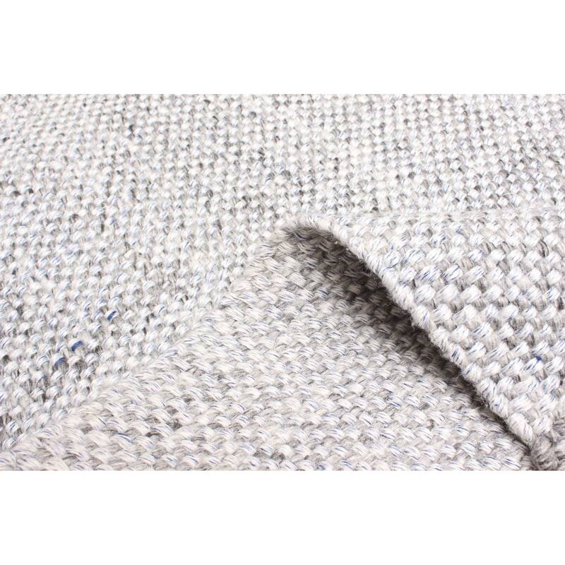 ECARPETGALLERY Braid weave Sienna Grey Wool Rug - 5'3 x 7'5