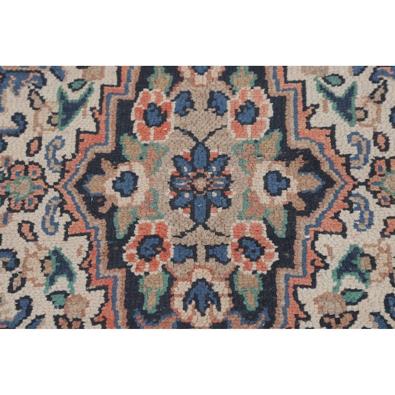 Vintage Hamedan Persian Vintage Area Rug Handmade Wool Carpet - 8'10"x 11'3"