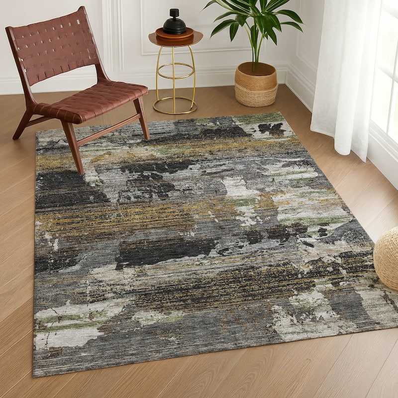 Machine Washable Indoor/ Outdoor Chic Veta Chantille Rug