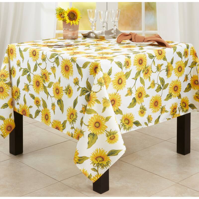 Sunflower Design Tablecloth - 70"x70"
