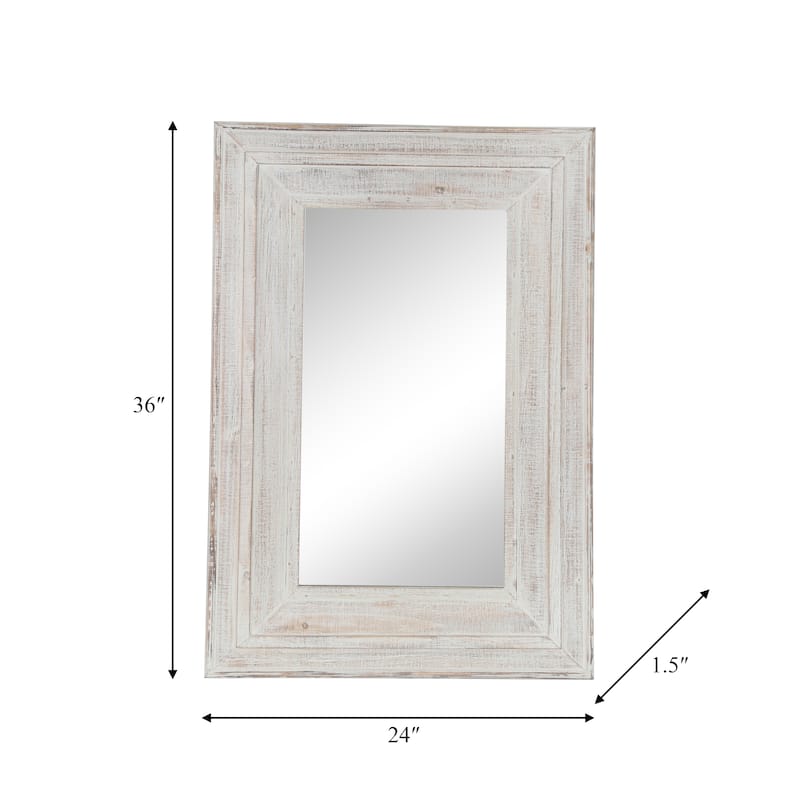 Sagebrook Home Decorative Wall Mirror with Wood Frame for Entryway, Bedroom, Living Room or Bathroom