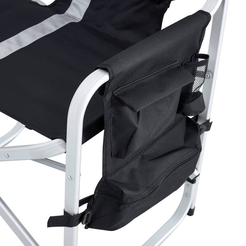 Aluminum Folding Chair with Side Tray and Storage Bag for Fishing and Picnics