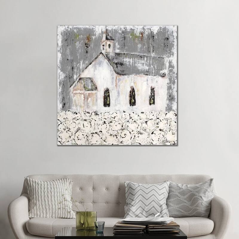 iCanvas "Cottonfield Chapel" by Ashley Bradley Canvas Print